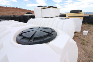 catch water cisterns and thermal wrap insulation